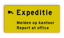 Aluminium informatiebord met een dubbel omgezette rand