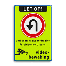 Aluminium informatiebord met dubbel omgezette rand