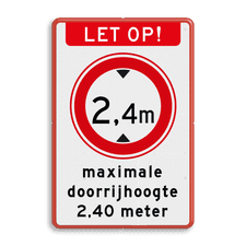 Aluminium informatiebord met dubbel omgezette rand