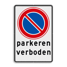 Aluminium informatiebord met dubbel omgezette rand