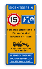 Aluminium informatiebord met een dubbel omgezette rand