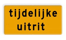 Aluminium verkeersbord met een dubbel omgezette rand