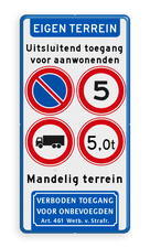 Aluminium informatiebord met een dubbel omgezette rand