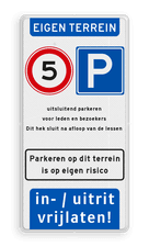Aluminium informatiebord met een dubbel omgezette rand