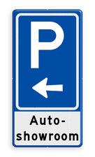 Aluminium informatiebord met een dubbel omgezette rand