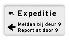 Aluminium informatiebord met een dubbel omgezette rand