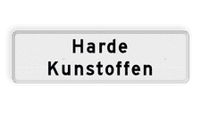 Aluminium informatiebord met een dubbel omgezette rand