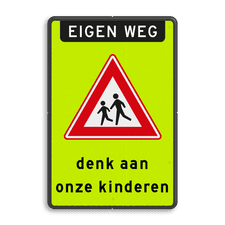 Aluminium informatiebord met dubbel omgezette rand