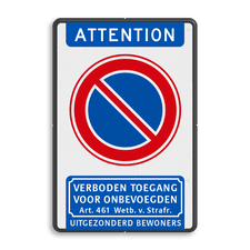 Aluminium informatiebord met dubbel omgezette rand