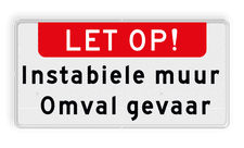 Aluminium informatiebord met een dubbel omgezette rand