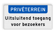 Aluminium informatiebord met een dubbel omgezette rand