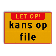 Aluminium informatiebord met een dubbel omgezette rand