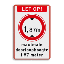 Aluminium informatiebord met dubbel omgezette rand