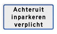 Aluminium informatiebord met een dubbel omgezette rand