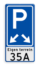 Aluminium informatiebord met een dubbel omgezette rand