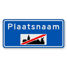 Aluminium informatiebord met een dubbel omgezette rand