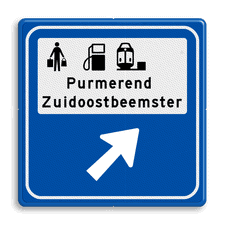 Aluminium informatiebord met een dubbel omgezette rand