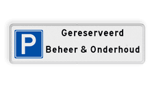 Aluminium informatiebord met een dubbel omgezette rand