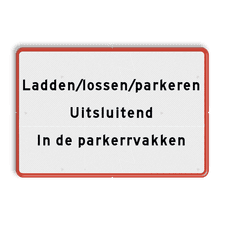 Aluminium informatiebord met een dubbel omgezette rand