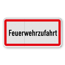 Verkehrsschild aus DibondTraffic mit Alform Rahmen