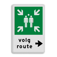 Veiligheidsbord met dubbel omgezette rand