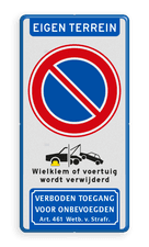 Aluminium informatiebord met een dubbel omgezette rand