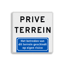 Aluminium informatiebord met een dubbel omgezette rand