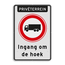 Aluminium informatiebord met dubbel omgezette rand