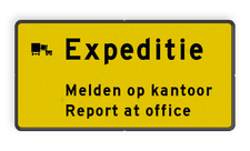 Aluminium informatiebord met een dubbel omgezette rand