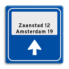 Aluminium informatiebord met een dubbel omgezette rand
