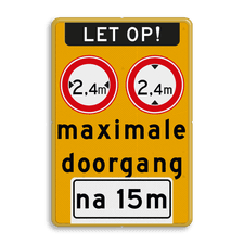 Aluminium informatiebord met dubbel omgezette rand