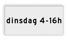 Aluminium informatiebord met een dubbel omgezette rand