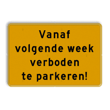 Aluminium informatiebord met een dubbel omgezette rand
