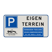 Aluminium informatiebord met een dubbel omgezette rand