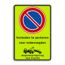 Aluminium informatiebord met dubbel omgezette rand