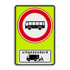 Aluminium informatiebord met dubbel omgezette rand