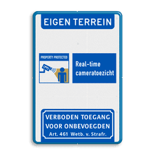 Aluminium informatiebord met dubbel omgezette rand