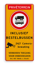 Aluminium informatiebord met een dubbel omgezette rand