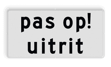 Aluminium informatiebord met een dubbel omgezette rand