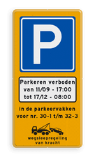 Aluminium informatiebord met een dubbel omgezette rand