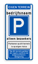 Aluminium informatiebord met een dubbel omgezette rand