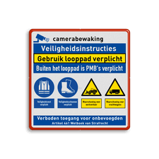Veiligheidsbord met dubbel omgezette rand