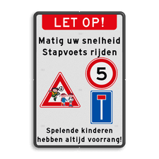 Aluminium informatiebord met dubbel omgezette rand