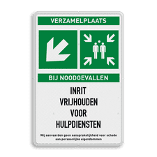 Veiligheidsbord met dubbel omgezette rand