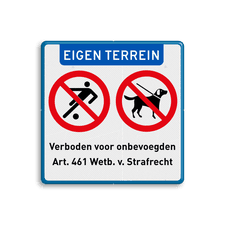 Aluminium informatiebord met een dubbel omgezette rand