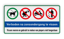 Aluminium informatiebord met een dubbel omgezette rand