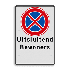 Aluminium informatiebord met dubbel omgezette rand