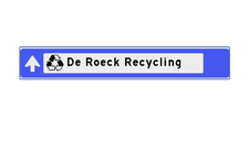 Aluminium informatiebord met een haaks omgezette rand
