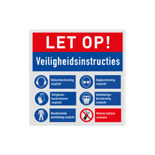 Veiligheidsbord vlak Alupanel (2mm)