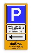 Aluminium informatiebord met een dubbel omgezette rand